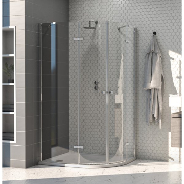 Frameless 8mm Offset Quadrant Shower Enclosure 1200x800mm