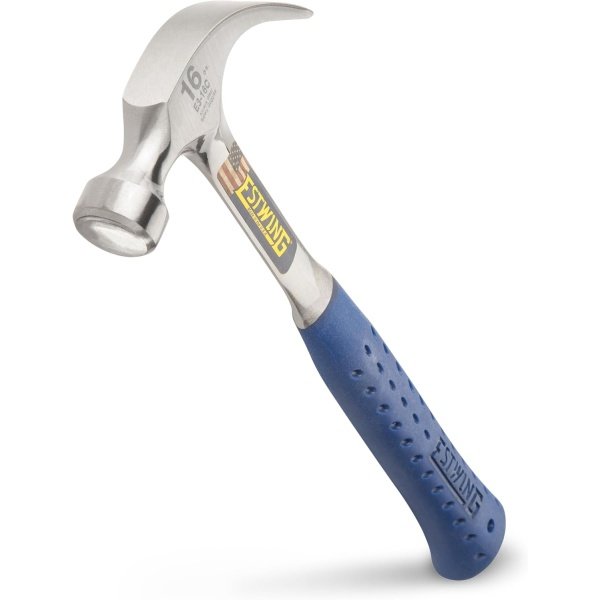Estwing Curved Claw Hammer, 16 oz Smooth Face